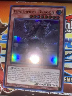 Yugioh! Punishment Dragon (UR) RA03-EN015 Quarter Century Bonanza 1st Edition - Image 1