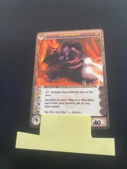 Chaotic Card Kannen Dawn of Perim Gold Text 1st Edition Non Foil Rare - Image 1