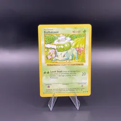 Pokemon Shadowless Bulbasaur 44/102 Base Set TCG Vintage 1999 Card Grass - Image 1