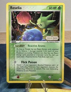 Roselia 42/92 Ex Legend Maker Stamped Reverse Holo Foil Pokemon Card - Image 1