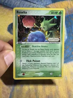 Roselia 42/92 Ex Legend Maker Stamped Reverse Holo Foil Pokemon Card - Image 3