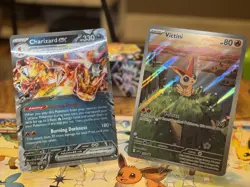 Pokemon Jumbo Card Lot Charizard Black Star Promo 196 Victini Promo 208 - Image 1
