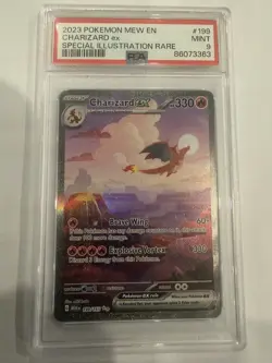 2023 POKEMON MEW EN-151 SPECIAL ILLUSTRATION RARE #199 CHARIZARD EX PSA 9 - Image 1
