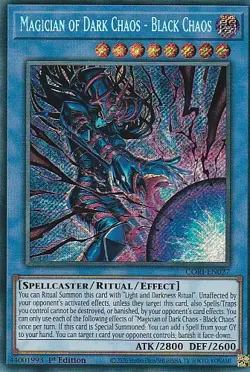 Magician of Dark Chaos – Black Chaos CORI-EN027 - Secret Rare - Yu-Gi-Oh! - Image 1