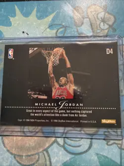 1993/94 Skybox Premium MICHAEL JORDAN “DYNAMIC DUNKS” SP INSERT #D4🔥RARE🔥 - Image 3