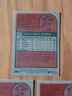 2024 Topps Heritage JUNIOR CAMINERO Rookie Card #267 - Lot of 3 - TAMPA BAY RAYS - Image 4