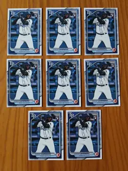 2024 Bowman JUNIOR CAMINERO Rookie Card #20 - Lot of 8 - TAMPA BAY RAYS RC - Image 1