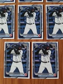 2024 Bowman JUNIOR CAMINERO Rookie Card #20 - Lot of 8 - TAMPA BAY RAYS RC - Image 4