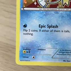Pokemon TCG Magikarp XY143 Black Star Promo Card Cosmo Holo Rare Shiny - Image 5