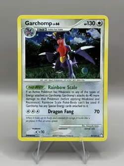Pokemon Garchomp Holo Rare Card 9/123 Diamond Pearl Mysterious Treasures LP - Image 1