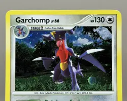 Pokemon Garchomp Holo Rare Card 9/123 Diamond Pearl Mysterious Treasures LP - Image 2
