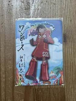 One Piece x Nishikawa Ginza Promo Card lot of Luffy Sanji Jimbei Egghead - Image 2