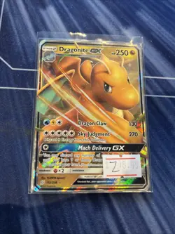 Pokemon TCG Dragonite GX 152/236 Ultra Rare Holo Card Unified Minds - Image 1