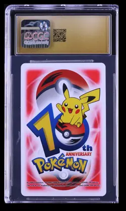2006 Pokemon Playing Cards Zigzagoon & Lioone CGC 10 #8 10th Anniv. Red Deck - Image 2
