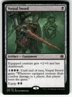 Vorpal Sword 124 Rare Adventures in the Forgotten Realms Magic: The Gathering NM - Image 1