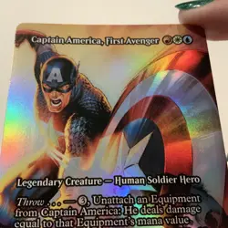 Captain America, First Avenger Borderless FOIL Marvel Super Heroes Mtg NM 0088 - Image 2