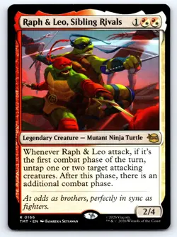 Raph & Leo, Sibling Rivals 0166 TMNT Magic: The Gathering NM - Image 1