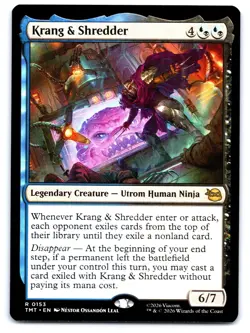 Krang & Shredder 0153 Rare TMNT Magic: The Gathering NM - Image 1