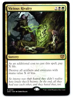 Vicious Rivalry 241 Rare Secrets of Strixhaven Magic: The Gathering Near Mint - Image 1