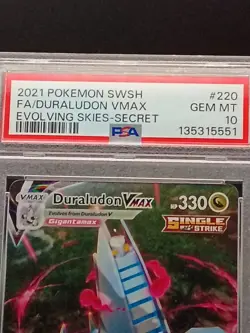 Pokemon PSA 10 Duraludon VMAX 220/203 Evolving Skies Holo - Image 3