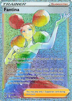 Fantina 206/196 Rainbow Rare Lost Origin Pokemon Holo Near Mint - Image 1