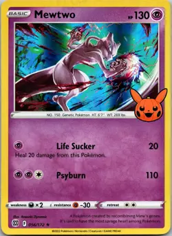 Mewtwo 056/172 Holo Promo Trick or Trade BOOster Pokemon Holo Near Mint - Image 1