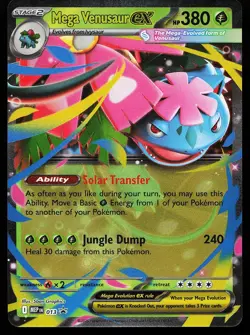 Mega Venusaur ex 013 Holo Mega Evolution Promo Pokemon Card - Image 1