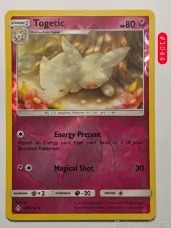 TOGETIC 137/214 UNCOMMON UNBROKEN BONDS POKEMON REVERSE HOLO NM - Image 1