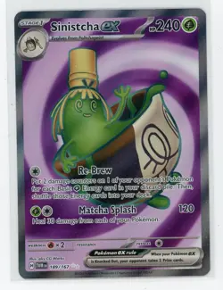 Pokemon TCG - Sinistcha ex 189/167 - Twilight Masquerade - Full Art - Image 1