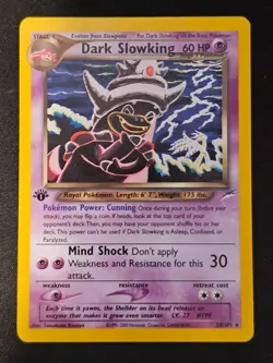 Pokemon TCG Dark Slowking 20 Neo Destiny 1st ED Near Mint (non-holo) - Image 1