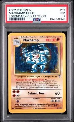 Pokemon PSA 7 Machamp 15 Holo Legendary Collection New Cert!! - Image 1