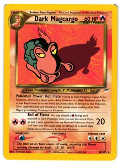 Pokemon TCG Neo Destiny Dark Magcargo 18/105 Regular Unlimited DMG - Image 1