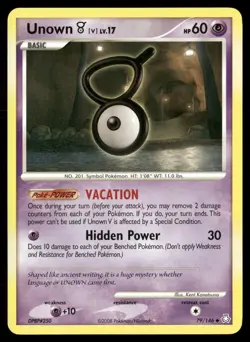 Unown [V] 79/146 Uncommon Legends Awakened Pokemon Lightly Played - Image 1