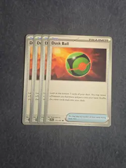 Dusk Ball 175/191 x4 Playset 4x Trainer Pokemon S&V Surging Sparks SSP - Image 1