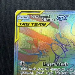 Garchomp & Giratina GX (Secret) Rainbow Tag Team Holo - 247/236 - LP Condition - Image 2