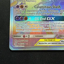 Garchomp & Giratina GX (Secret) Rainbow Tag Team Holo - 247/236 - LP Condition - Image 5
