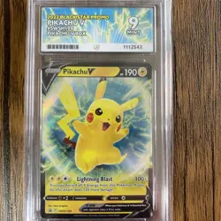 Pokemon ACE 9 Pikachu V promo black star 2022 SWSH198 Mint - Image 1