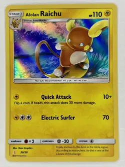 Alolan Raichu 30/30 | Trainer Kit | Pokemon TCG- NM/M - Image 1