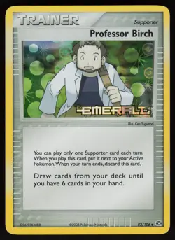Professor Birch 82/106 Emerald Reverse Holo Uncommon POKEMON - Image 1