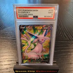 ESPEON V - EVOLVING SKIES - PSA MINT 9 - 2021 Pokemon SWSH #179 - Image 1