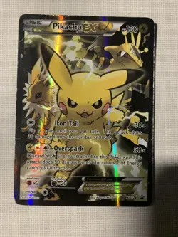 Pikachu EX XY124 Holo Promo XY Promo Pokemon Holo Damaged See Pics - Image 1