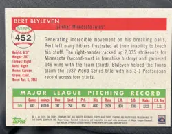 2025 Topps Chrome Platinum-#452 Bert Blyleven Blue Mini Diamond Refractor /199 - Image 3