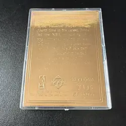 1996 Upper Deck Michael Jordan 22Kt Gold 4-Time NBA MVP Card Limited to 10000 - Image 2