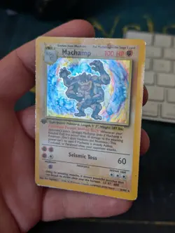 1st Edition Machamp Holo Rare Base Set WOTC 1999 MP | Pokemon TCG - Image 4
