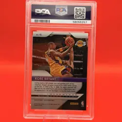 2018-19 Panini Prizm Kobe Bryant Base #15 Los Angeles Lakers PSA 9 Basketball - Image 2