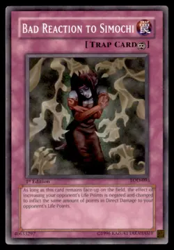 Yu Gi Oh! Bad Reaction to Simochi LOD 093 Legacy of Darkness 1st Edition Regular - Image 1