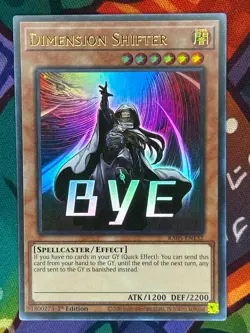 Yugioh TCG Dimension Shifter RA05-EN132 Ultra Rare Stamp 1st Edition NM - Image 1