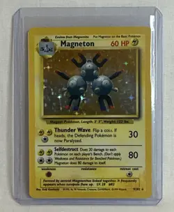 Magneton-Base Set 9/102 - WOTC Holo Unlimited Holo Rare - Pokemon TCG - Image 1