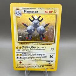 Pokemon TCG Base Set Magneton 9/102 Holo Rare Unlimited 1999 English - Image 1
