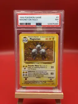 Pokemon TCG Magneton 9/102 Base Set Holo Rare PSA 7 - Image 1